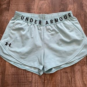 Under Armour light blue loose fit shorts size small